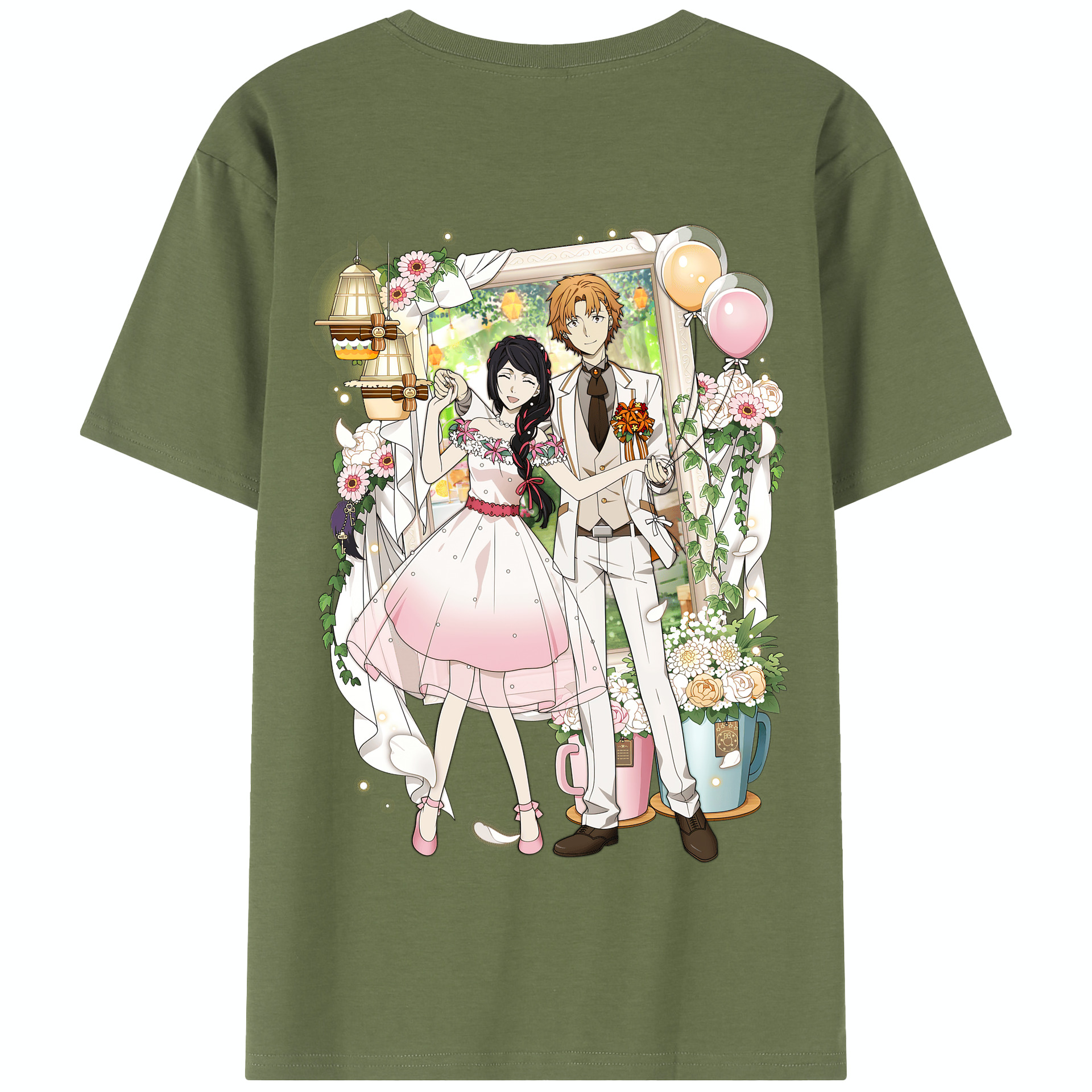 （画像用） 文豪ストレイドッグス Bungo Stray Dogs 綿100％半袖Tシャツ（背面プリント）